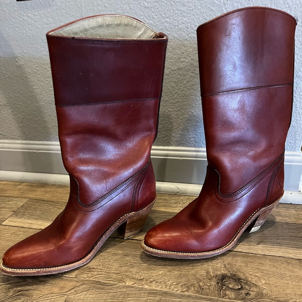 FRYE AND CO. Women's Brown Heeled Boots